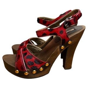 Miu Miu red leopard heels